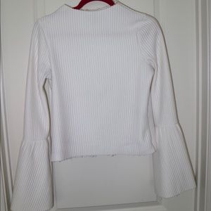 White bell sleeve sweater